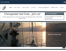 Tablet Screenshot of chesapeakesailclub.com